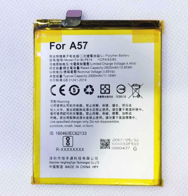 Thay pin Oppo A57